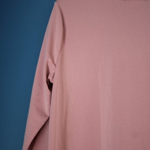 Banana Republic Pink V-Neck Dress Shirt with 3/4 Length Sleeves Medium - Picture 8 of 12